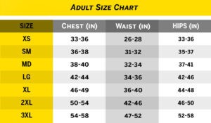 Adult Size Chart - Universal